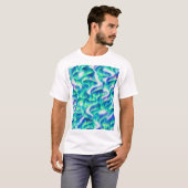 Aurora Borealis Noorderlicht Abstract Patroon T-shirt (Voorkant volledig)