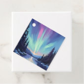 Aurora Borealis | Noorderlicht Aquarel Bedankjes Labels (In situ)