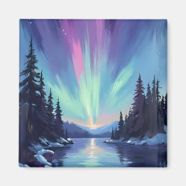Aurora Borealis | Noorderlicht Aquarel Magneet