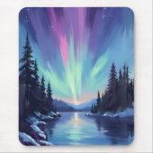 Aurora Borealis | Noorderlicht Aquarel Muismat (Voorkant)