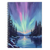 Aurora Borealis | Noorderlicht Aquarel Notitieboek (Voorkant)