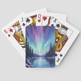 Aurora Borealis | Noorderlicht Aquarel Pokerkaarten
