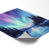 Aurora Borealis | Noorderlicht Aquarel Poster (Hoek)