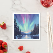 Aurora Borealis | Noorderlicht Aquarel Servet (Insitu)