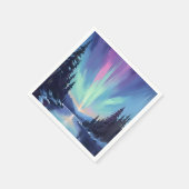 Aurora Borealis | Noorderlicht Aquarel Servet (Hoek)