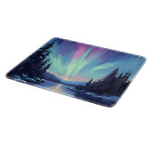 Aurora Borealis | Noorderlicht Aquarel Snijplank (Hoek)