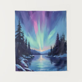 Aurora Borealis | Noorderlicht Aquarel Wandkleed