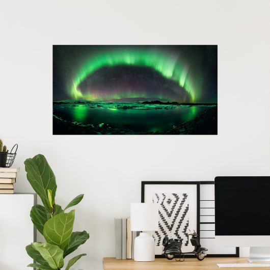 aurora borealis noorderlicht atmosfeer poster (Thuiskantoor)