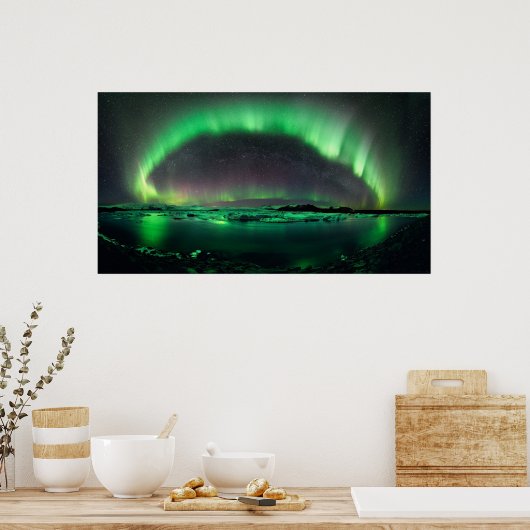 aurora borealis noorderlicht atmosfeer poster (Keuken)