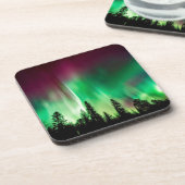 Aurora borealis noorderlicht bier onderzetter (Linkerzijde)