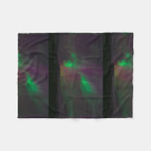 Aurora Borealis Noorderlicht Bomen Natuur Landscha Fleece Deken (Voorkant (Horizontaal))