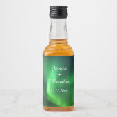 Aurora Borealis Noorderlicht Bruiloft Likeurfles Etiket (Voorkant)