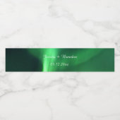 Aurora Borealis Noorderlicht Bruiloft Waterfles Etiket (Enkel label)