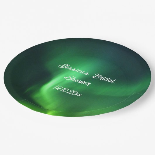 Aurora Borealis Noorderlicht Bruiloften Papieren Bordje (Gekanteld)