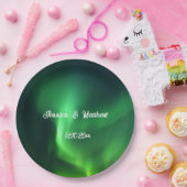 Aurora Borealis Noorderlicht Bruiloften Papieren Bordje (Feest)