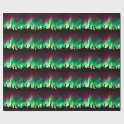 Aurora borealis noorderlicht cadeaupapier (Vlak)