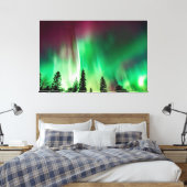 Aurora borealis noorderlicht canvas afdruk (Insitu (Slaapkamer))
