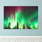 Aurora borealis noorderlicht canvas afdruk (Insitu (Houten vloer))