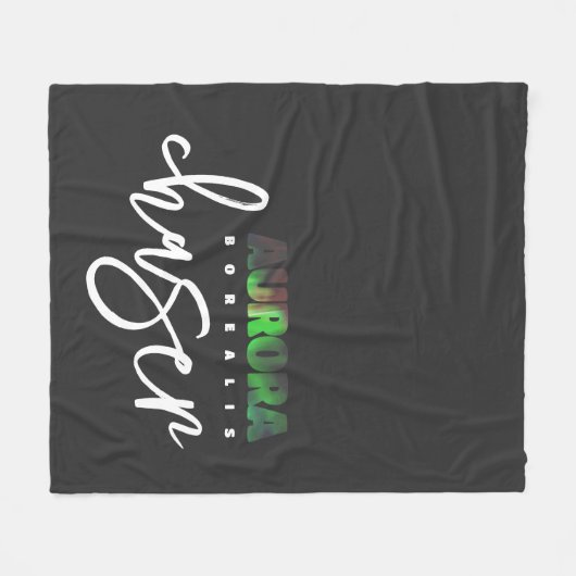 Aurora Borealis (Noorderlicht) Chaser Fleece Deken (Voorkant (Horizontaal))