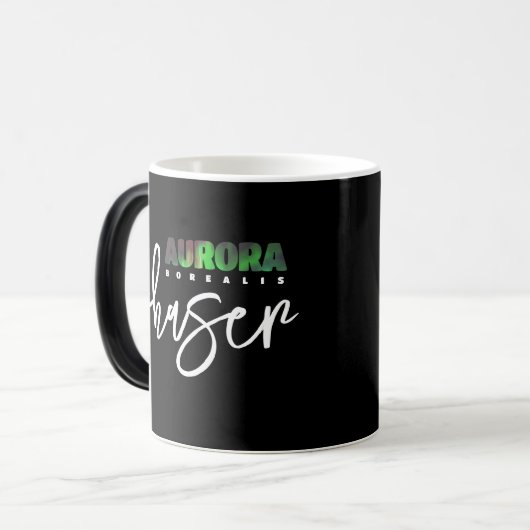 Aurora Borealis (Noorderlicht) Chaser Magische Mok (Voorkant links)