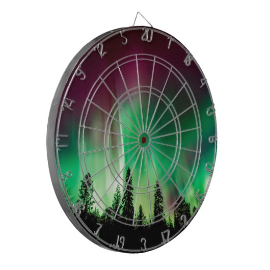 Aurora borealis noorderlicht dartbord (Voorkant Links)