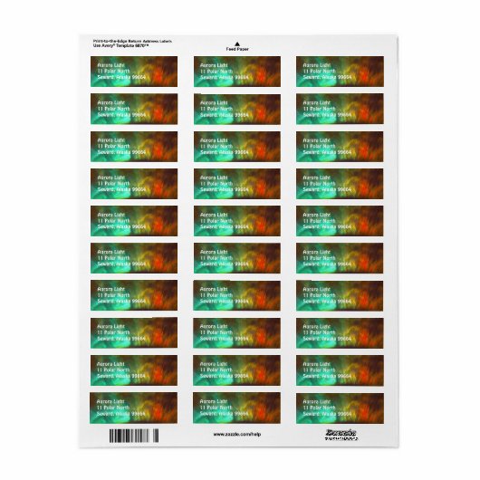 Aurora Borealis, noorderlicht -  Etiket (Full Sheet)