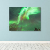Aurora Borealis Noorderlicht | Fairbanks Canvas Afdruk (Insitu (Houten vloer))