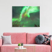 Aurora Borealis Noorderlicht | Fairbanks Canvas Afdruk (Insitu (Woonkamer))