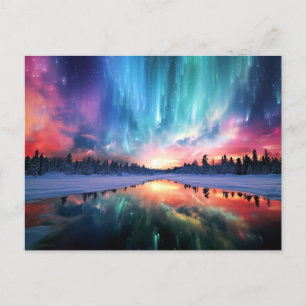Aurora Borealis, Noorderlicht, Feestdagenkaart