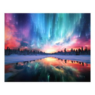 Aurora Borealis, Noorderlicht, Foto Afdruk