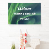 Aurora Borealis Noorderlicht Groene Trouwbanner Spandoek (Insitu)