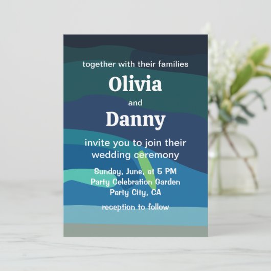 Aurora Borealis Noorderlicht Hemelse Huwelijk Kaart (Staand voorkant)