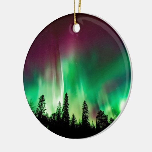 Aurora borealis noorderlicht keramisch ornament (Links)