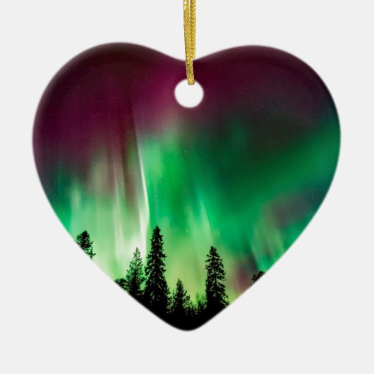 Aurora borealis noorderlicht keramisch ornament (Voorkant)