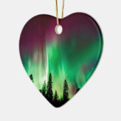 Aurora borealis noorderlicht keramisch ornament (Links)