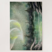 Aurora Borealis noorderlicht Night Landschap Legpuzzel (Verticaal)