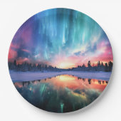 Aurora Borealis, Noorderlicht, Papieren Bordje (Voorkant)