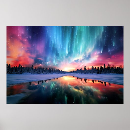 Aurora Borealis, Noorderlicht, Poster (Voorkant)