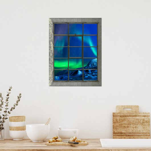Aurora Borealis noorderlicht Poster (Keuken)