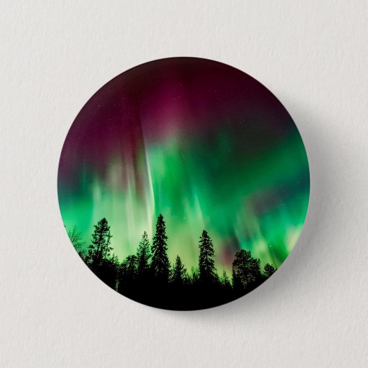 Aurora borealis noorderlicht ronde button 5,7 cm (Voorkant)