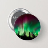 Aurora borealis noorderlicht ronde button 5,7 cm (Voorkant /achterkant)
