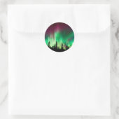 Aurora borealis noorderlicht ronde sticker (Tas)
