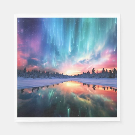 Aurora Borealis, Noorderlicht, Servet (Voorkant)