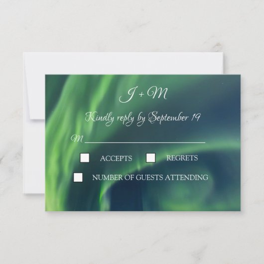 Aurora Borealis Noorderlicht Sterren Moderne RSVP (Voorkant)