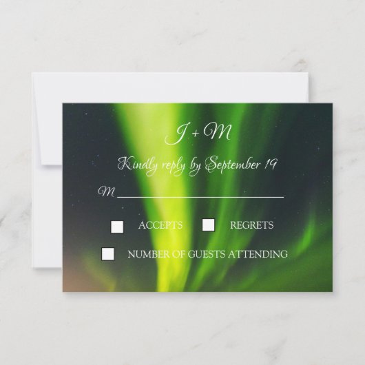 Aurora Borealis Noorderlicht Sterren Moderne RSVP (Voorkant)