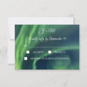 Aurora Borealis Noorderlicht Sterren Moderne RSVP Kaartje (Voorkant)