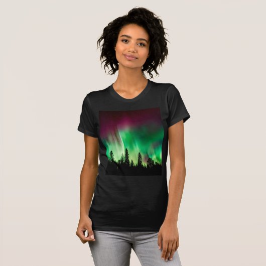 Aurora borealis noorderlicht t-shirt (Voorkant volledig)