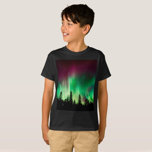 Aurora borealis noorderlicht t-shirt (Voorkant volledig)