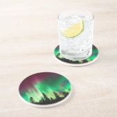Aurora borealis noorderlicht zandsteen onderzetter (Zijkant)