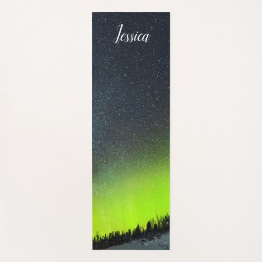 Aurora Borealis noorderlichten Arctische bergen Yogamat (Voorkant)